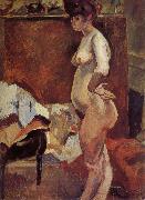 Jules Pascin, Female study in sideways